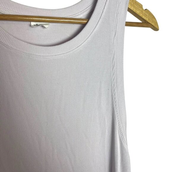 Wilfred Free Women's L Tank Top Dress Sleeveless Ribbed Pale Pink Summer‎ Casual - Picture 2 of 7